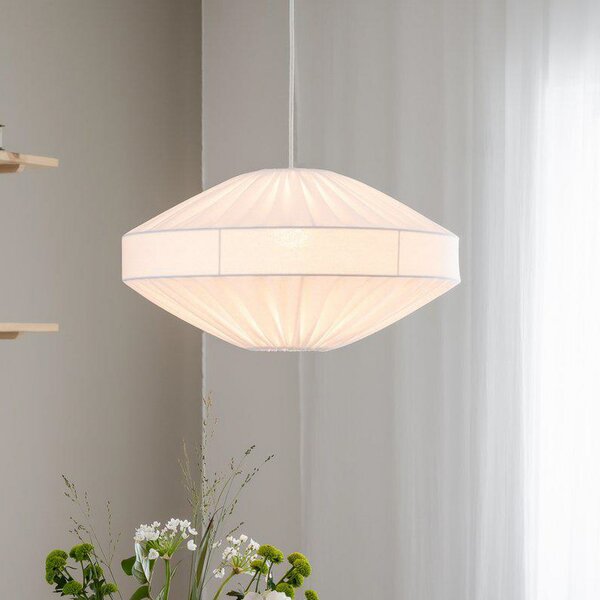PR Home Edith, Ø 50 cm, bumbac, alb, reglabil, Alb, Camera de zi / sufragerie, Țesătură / Textil, Scandinavă