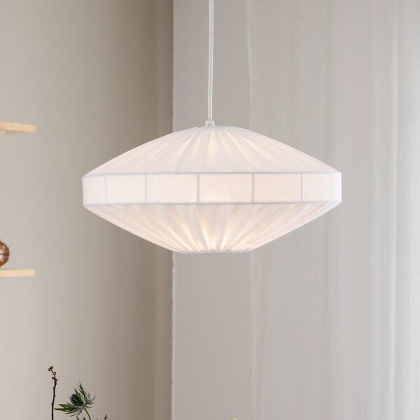 PR Home Edith, Ø 38 cm, bumbac, alb, reglabil, Alb, Camera de zi / sufragerie, Țesătură / Textil, Scandinavă
