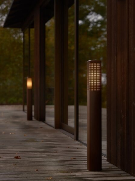 Nordlux - Lampă de exterior SIDARA, 1xE27/15W/230V, IP44, 95 cm, maro