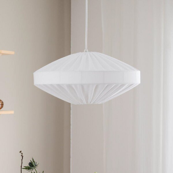 PR Home Edith, Ø 38 cm, bumbac, alb, reglabil, Alb, Camera de zi / sufragerie, Țesătură / Textil, Scandinavă