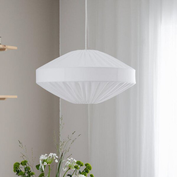 PR Home Edith, Ø 50 cm, bumbac, alb, reglabil, Alb, Camera de zi / sufragerie, Țesătură / Textil, Scandinavă
