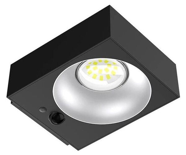Viking - Aplica de perete solară LED cu senzor, reglabilă, 2W/3,7V, IP65, 4000K