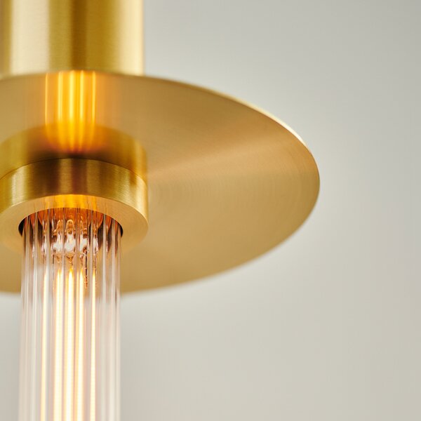 DESIGN BY US Suspensie Liberty Disc, de culoare aurie, reglabil, Auriu / Alamă, Camera de zi / sufragerie, Metal, Design
