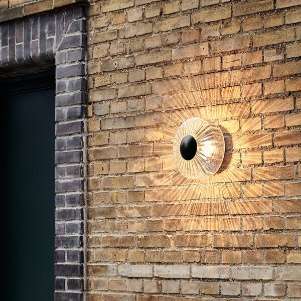 DESIGN BY US Lumină LED pentru exterior New Wave Optic, sticlă, Ø 26 cm, IP65, Transparent, Aluminiu, Design