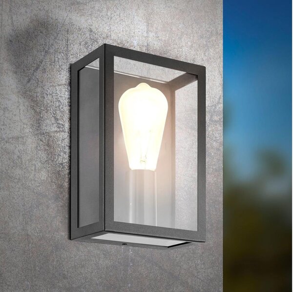 Eglo ALAMONTE-Z 31778 - Aplica de perete pentru exterior, LED RGBW dimabilă, 4,9W, 230V, IP44, neagră