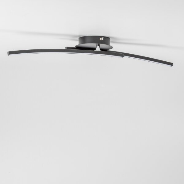 Plafonieră LED 2x6W/230V neagră