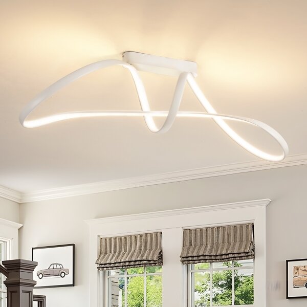Brilagi-LED Plafonieră LED aplicată dimmabilă TWISTER 60W/230V 3000-6000K albă + telecomandă