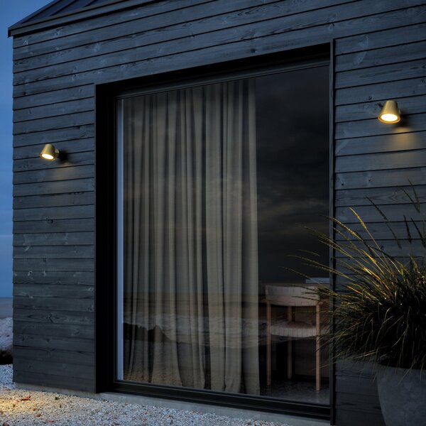 Nordlux Aplică de exterior Aleria, 1 x GU10, alamă, rezistentă la apă mare, reglabil, Auriu / Alamă, Alamă, Modern
