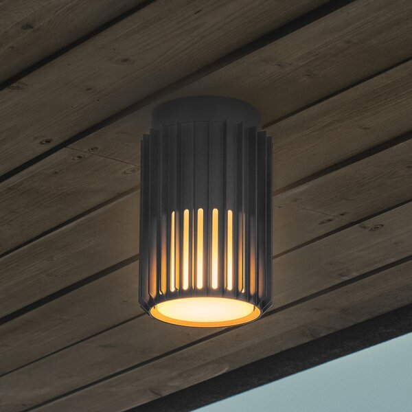 Nordlux Lumină exterioară pentru tavan Aludra, IP54, antracit, aluminiu, reglabil, Negru, Aluminiu, Design