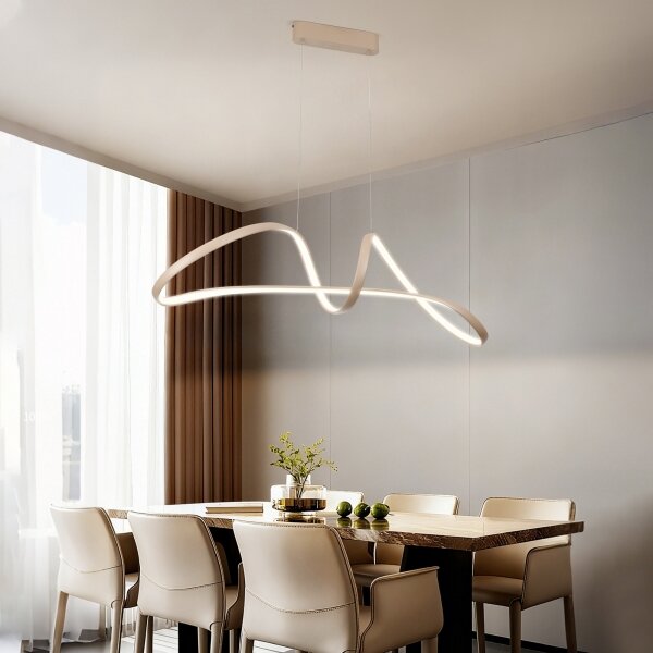 Brilagi-LED Lustră reglabilă pe cablu TWISTER LED/60W/230V 3000-6000K bej+telecomandă