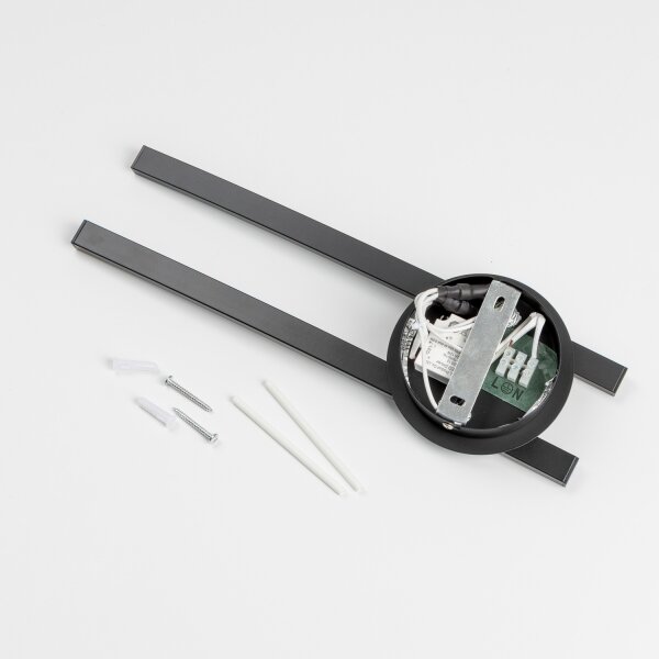 Plafonieră LED 2x6W/230V neagră