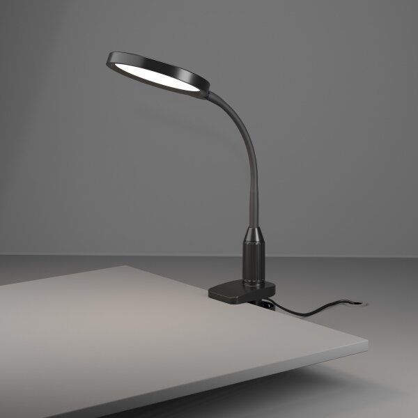 Eglo LAURO 902174 - Lampă LED reglabilă cu clemă LED/5,5W/230V 2700/4000/6500K, neagră