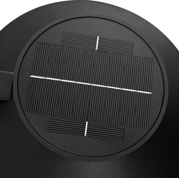 Nordlux LED solar în aer liber lumina de perete Justina, negru, senzor, metal, Negru, Metal, Modern, Lumini solare