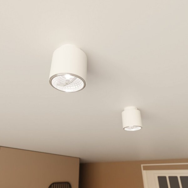 EMIBIG LIGHTING Plafonieră Nano, albă, 1 bec, metal, reglabil, Alb, Camera de zi / sufragerie, Metal, Modern