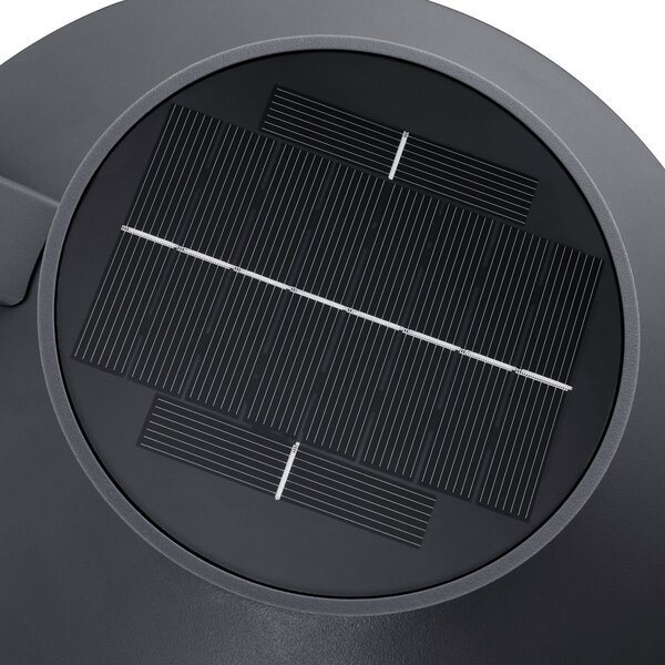 Nordlux Lampă solară cu LED pentru exterior Justina, antracit, senzor, metal, Negru, Metal, Modern, Lumini solare