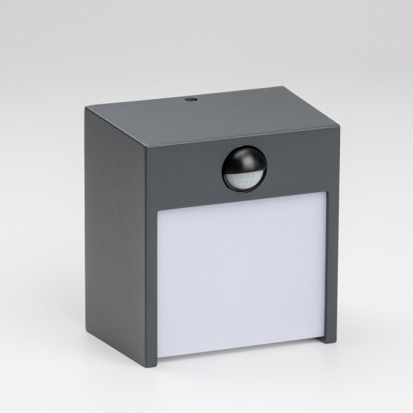 Aplică LED de exterior cu senzor Brilagi TERNI LED/12W/230V antracit IP44