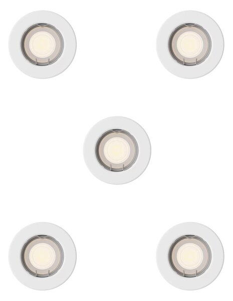 Philips - Set de 5 spoturi încastrate PERIDOT 1xGU10/7W/230V alb