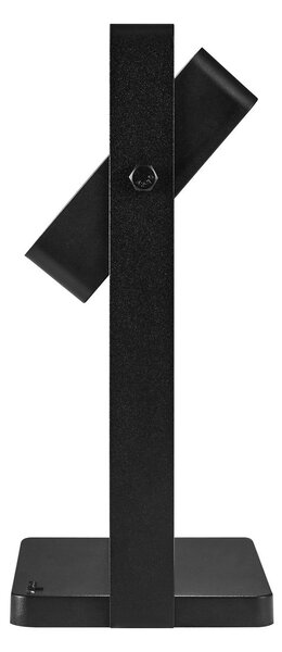 Nordlux Lampa de masă solară cu LED Saulio, negru, IP44, aluminiu, USB, baterie, reglabil, Negru, Camera de zi / sufragerie, Aluminiu, Modern