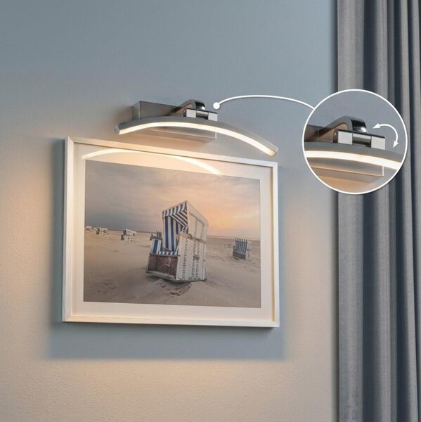 Paulmann 95556 - Lampă LED pentru tablouri BENTO, 6 W, 230 V, 30 cm, crom mat