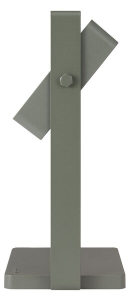 Nordlux Lampa de masă solară cu LED Saulio, verde măslin, IP44, aluminiu, USB, baterie, reglabil, Verde, Camera de zi / sufragerie, Aluminiu, Modern