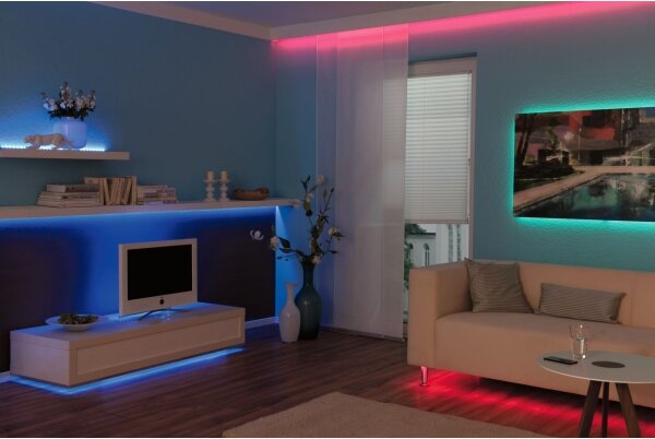 Paulmann 3989 - Bandă LED RGBW dimabilă, 19W, TIP, 10 m, 230V + telecomandă