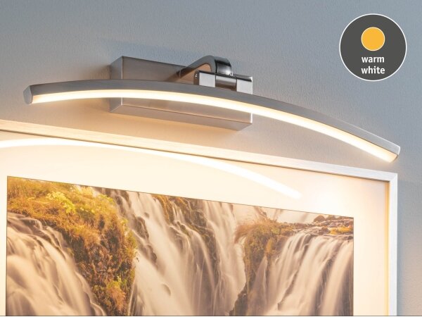 Paulmann 95557 - Aplica LED pentru tablouri BENTO, 8,5 W, 230 V, 40 cm, crom mat