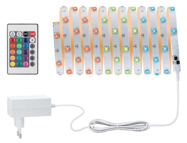 Paulmann 3988 - Bandă LED RGBW, 13 W, dimabilă, TIP, 5 m, 230 V + telecomandă