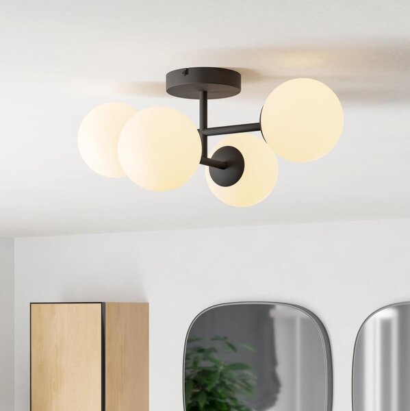 Eglo 902094 - Plafonieră LED aplicată pentru baie CASTROVIDO 4xG9/4,2W/230V IP44 neagră