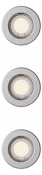 Philips - Set de 3 spoturi încastrate PERIDOT 1xGU10/7W/230V, argintiu