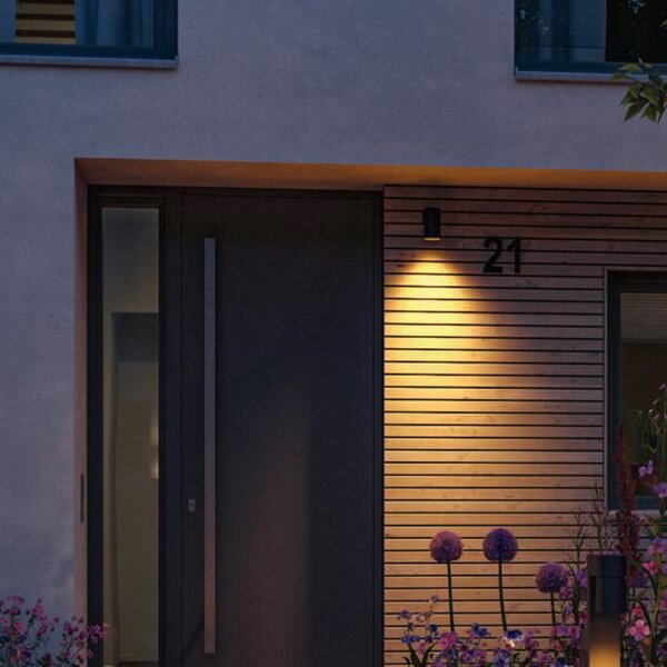 Paulmann LED pentru exterior Kimu, antracit, 2.200 K, Negru, Aluminiu, Modern