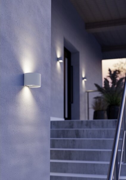 Eglo 901843 - Aplică LED de exterior CALPINO 2xLED/2,8W/230V IP54 albă