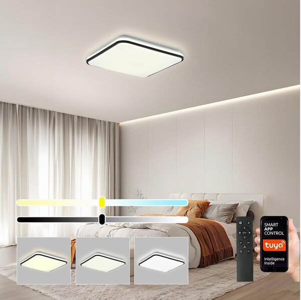 Brilagi - Plafonieră LED dimmabilă SMART/24W/230V 43x43 cm Wi-Fi Tuya + telecomandă