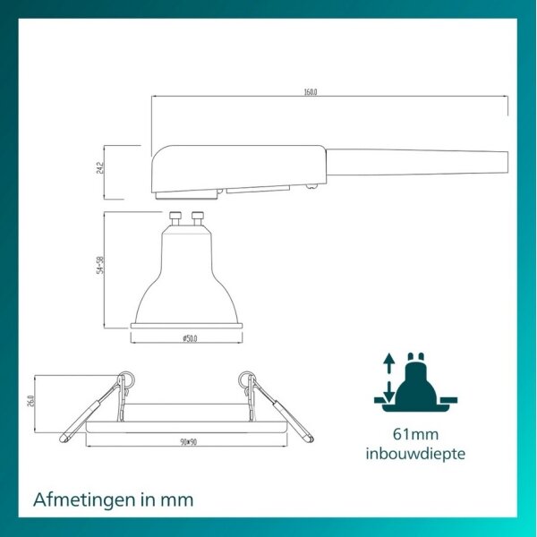 Philips - Spot încastrat PERIDOT 1xGU10/7W/230V argintiu