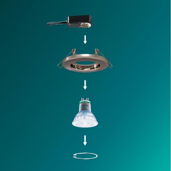 Philips - Spot încastrat PERIDOT 1xGU10/7W/230V, argintiu