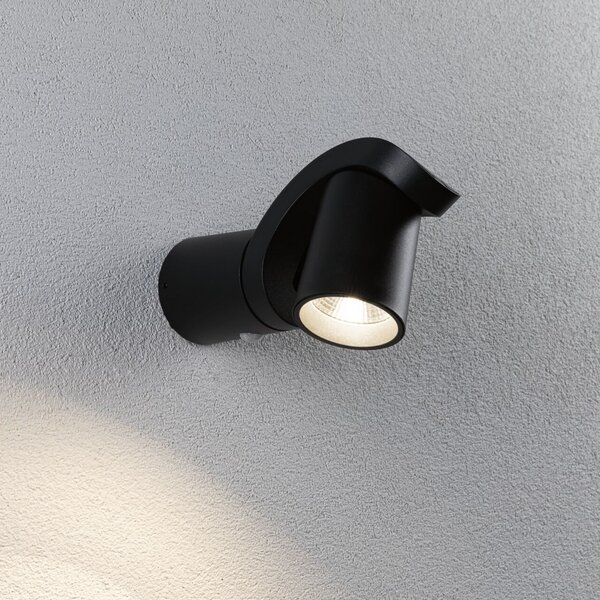 Paulmann LED-Aparec de iluminat exterior Cuff, senzor, antracit, Negru, Aluminiu, Modern