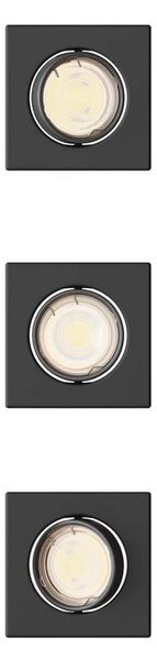 Philips - Set de 3 spoturi încastrate PERIDOT 1xGU10/7W/230V negru
