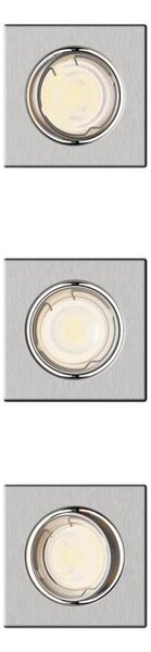 Philips - Set de 3 spoturi încastrate PERIDOT, 1xGU10/7W/230V, argintiu