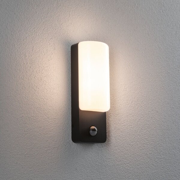 Paulmann Lampă LED de exterior Bonnie, aluminiu, antracit, senzor, Negru, Aluminiu
