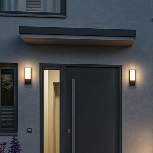 Paulmann Lampă LED de exterior Bonnie, aluminiu, antracit, senzor, Negru, Aluminiu