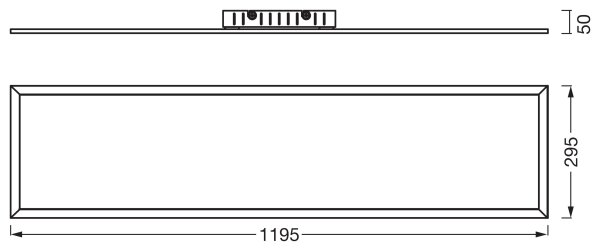 Osram - Panou LED aplicat PLANON, 40W, 230V, 4000K, 30x120 cm, alb