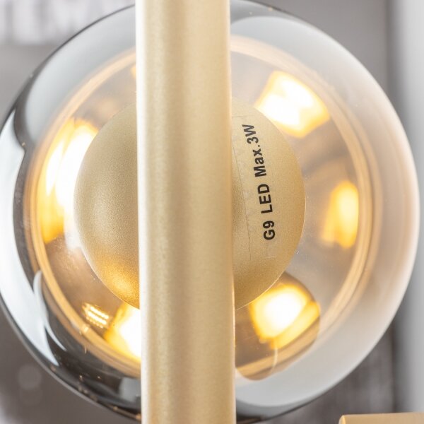 Aplică LED Brilagi MILLA 3xG9/3W/230V auriu/fumuriu