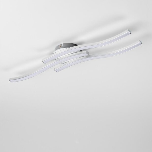 Plafonieră LED 3 x 6W, 230V, 3000K, argintie