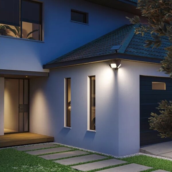 Philips - Aplică solară de perete cu senzor ZYREN LED/24,5W/3,7V 2600 mAh 5000K IP65
