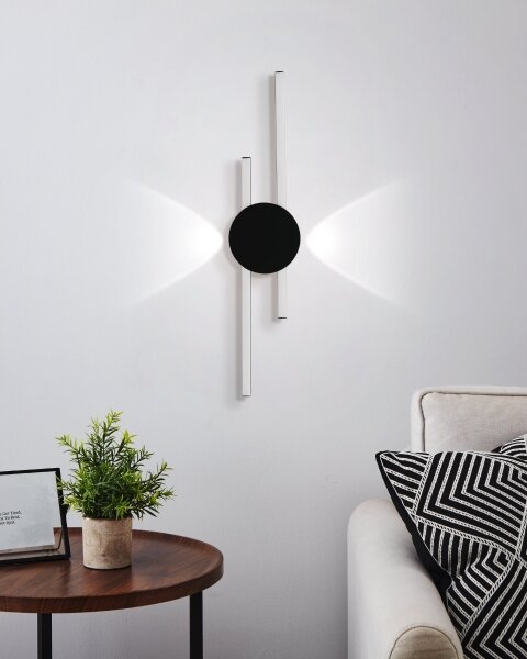 Eglo 902123 - Aplică LED de perete VENTICELLO, LED 20W/230V + LED 0,91W, neagră