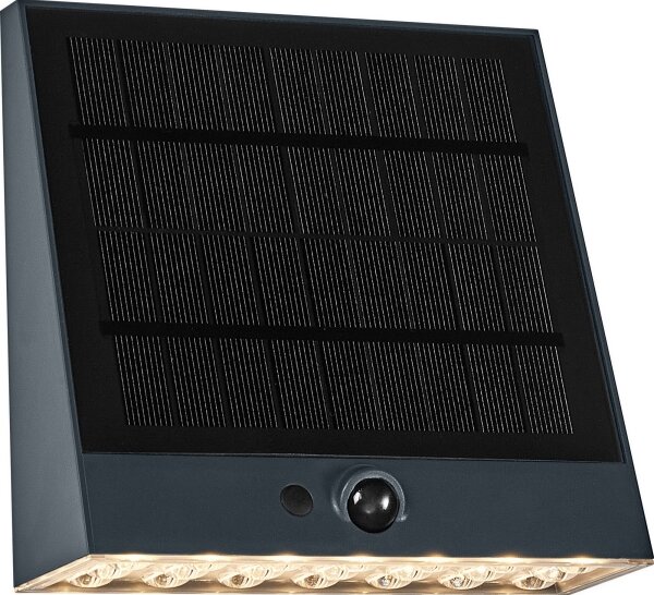 OSRAM - Aplica LED solară ENDURA STYLE, 10,2 W / 4,2 V, 2000 mAh, IP54, antracit