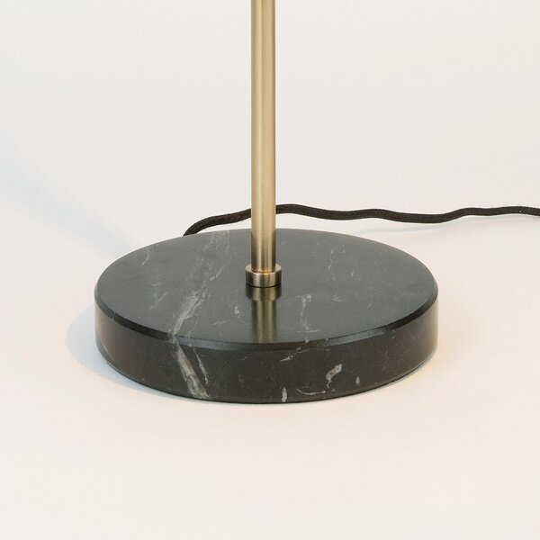 Holländer Lampă de masă Oktavia, negru/auriu, înălțime 58 cm, marmură, Negru, Camera de zi / sufragerie, Marmură, Modern