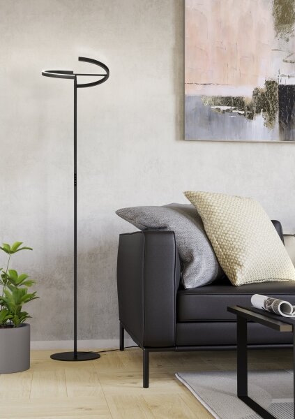 Eglo CASTELPOTO 901972 - Lampă de podea LED dimabilă 2xLED/8,8W/230V, neagră