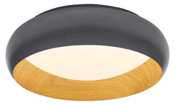 Osram plafonieră LED dimabilă ORBIS LIVIA, LED/16W/230V, diametru 30 cm, antracit/maro