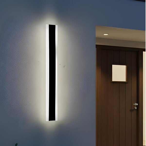 Aplica de perete LED pentru exterior MIRANA S, 12W, 230V, 4000K, IP44, 60 cm, negru