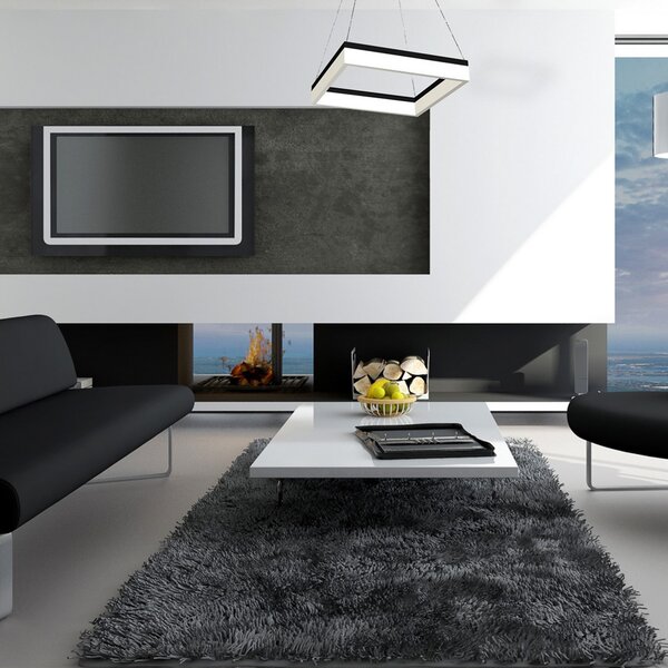 Eko-Light Suspensie cu LED Nero, plastic, negru, o singură lumină, 32 W, Negru, Camera de zi / sufragerie, Plastic, Modern